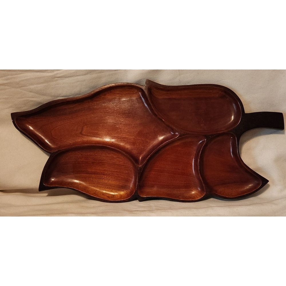 Haiti Mahagony Large Serving Dish Platter Tray 24"X 11" Gorgeous